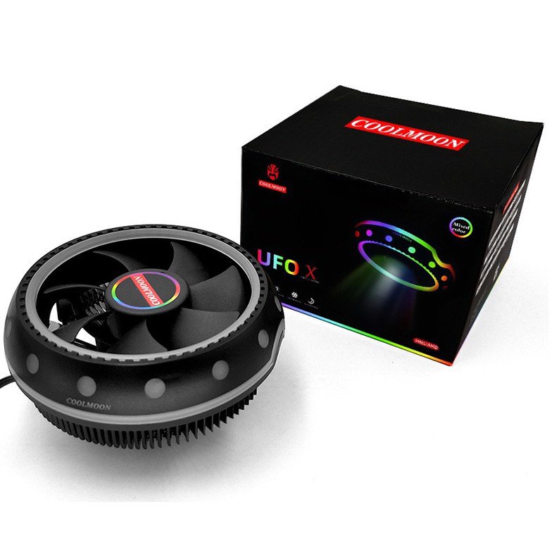 QUẠT TẢN NHIỆT CPU COOLMOON UFOX LED RGB