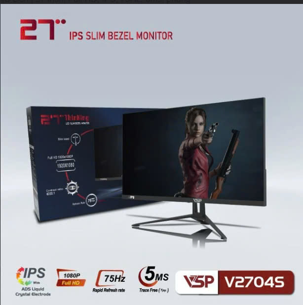 Màn hình VSP V2704S Đen  27 inch