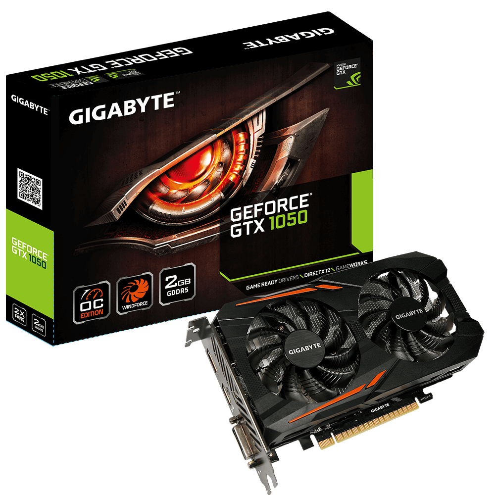 VGA GIGABYTE GV-N1050OC-2GD (GeForce GTX 1050)