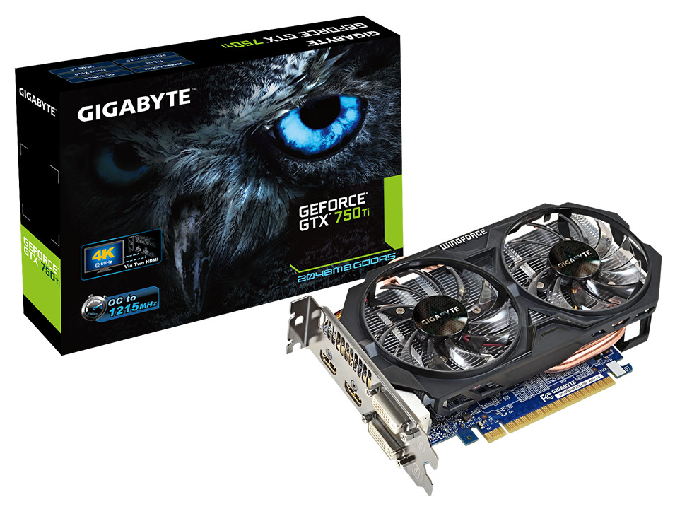 GTX 750 TI gigabyte 2 fan cao cấp 