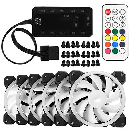 Bộ 5 Fan LED RGB 12cm