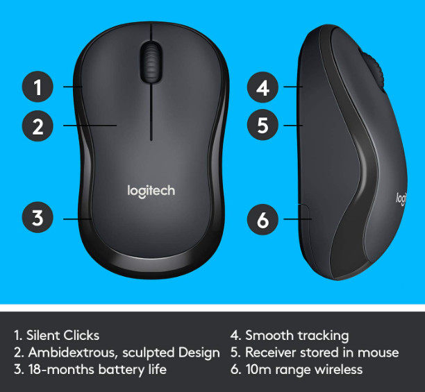 Chuột không dây Logitech M221 Chính hãng