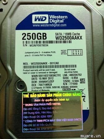 HDD 250gb sata hàng tháo máy bộ 