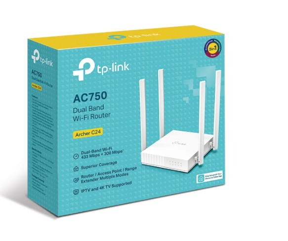Router Wifi Băng Tầng Kép TP-Link  AC750 Archer C24